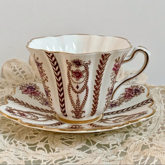 Rosina Kitchen Rosina Bone China Teacup And Saucer 95s England